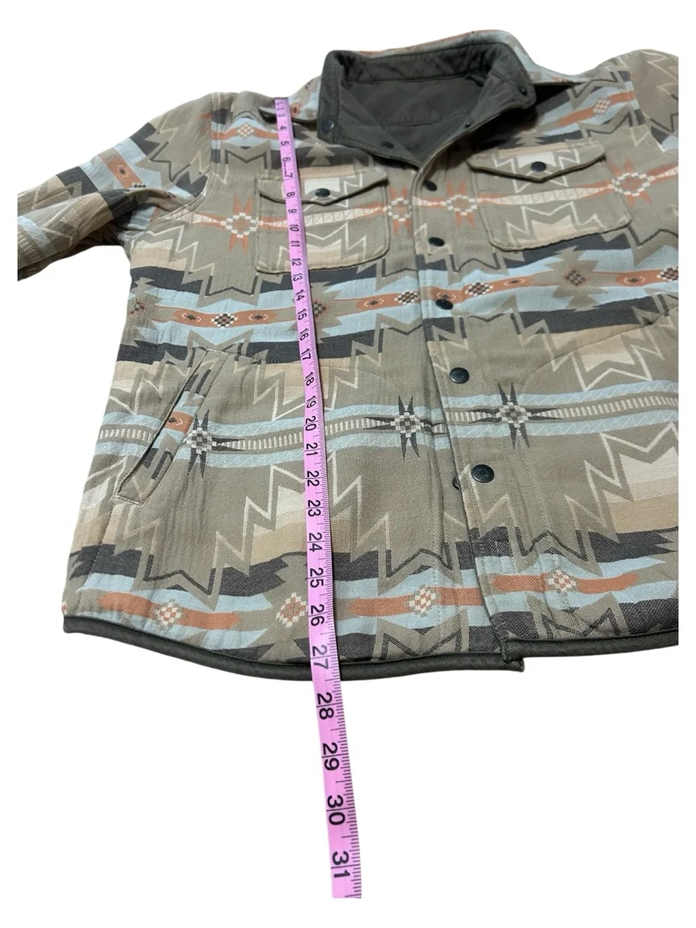Faherty Doug Good Feather Reversible Bondi Jacket Prairie Olive Men's Medium